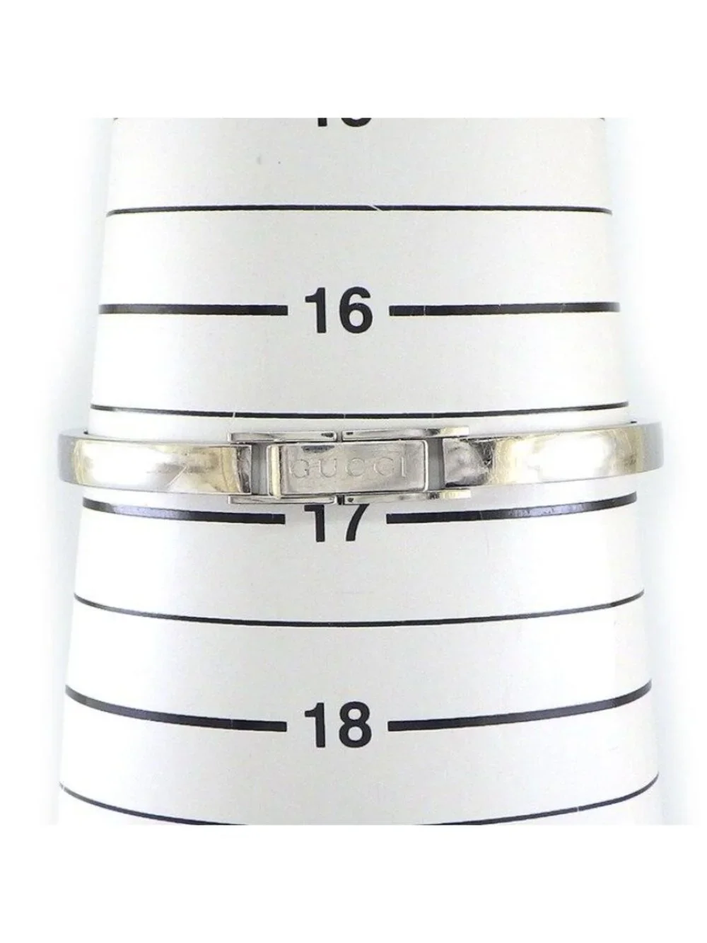 Gucci Watch Bangle Round 105 Sunray Silver Dial SS Quartz Analog